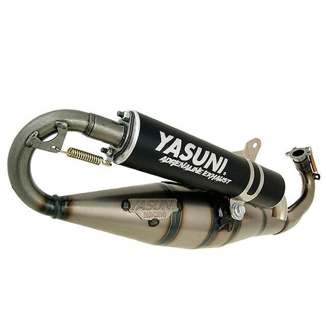 Yasuni Carrera 16 Black Edition Exhaust Piaggio scooter - black anodized