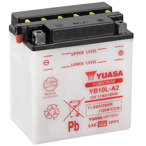 Bateria YB10L-A2 Yuasa combipack con electrolito