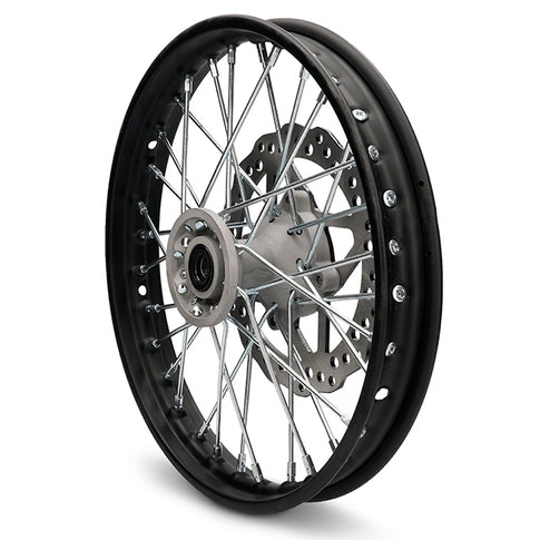 Llanta delantera 1.4x14 con disco Pitbike YCF >2021 YC110-0601-30-BK