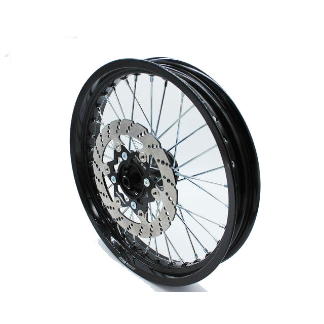 Llanta delantera aluminio completa 2.50x17" buje fundición Pitbike YCF - Negra YC110-0601-32-BK