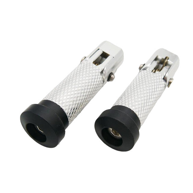 Juego estriberas plegables Pitbike YCF Mini GP - Plata YC110-0902-18-SI