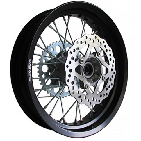 Llanta trasera aluminio 3.00x14" buje CNC con disco/corona Pitbike YCF Flat Track 150/190 YC110-1101-60