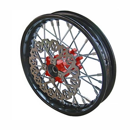 Llanta delantera aluminio completa 1.4x10" buje CNC Pitbike YCF 50