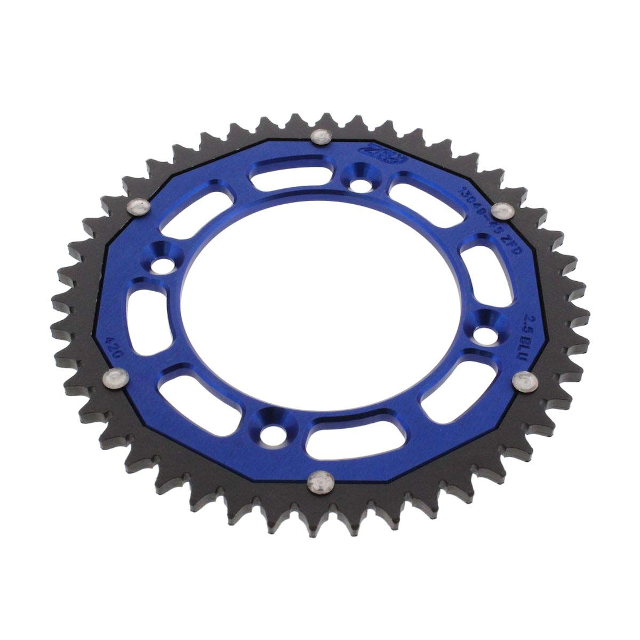 Corona de transmisión dual Yamaha YZ 65 18-22 Z-46 paso 420 ZF - azul ZFD-13049-46-BLU