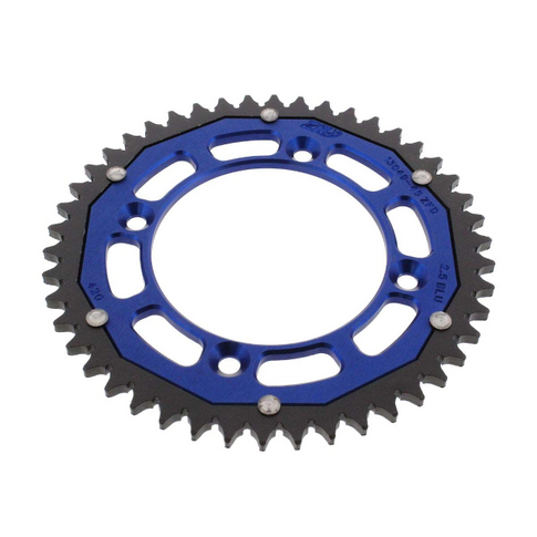 Corona de transmisión dual Yamaha YZ 65 18-22 Z-46 paso 420 ZF - azul ZFD-13049-46-BLU