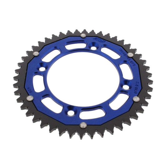 Corona de transmisión dual Yamaha YZ 65 18-22 Z-46 paso 420 ZF - azul