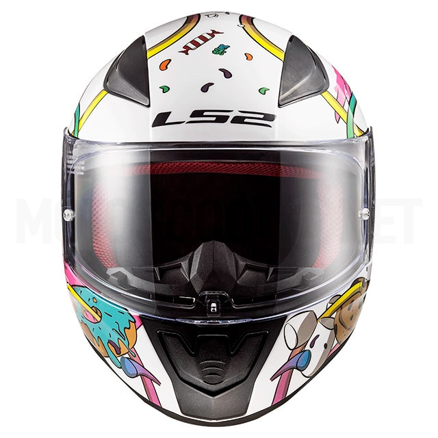 Casco Integral LS2 FF353 Rapid Mini CRAZY POP Blanco Rosa