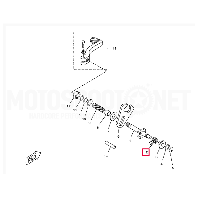 Muelle selector cambio Rieju MRT 50 AM6 E2 / E4 / E5