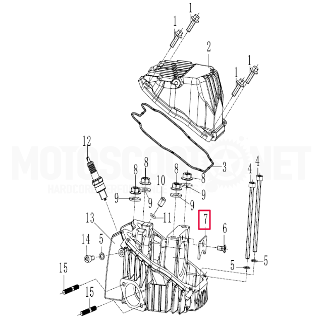 Pletina tope eje de balancines Pitbike motor 190 Zongshen