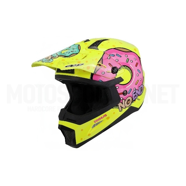 Casco infantil cross Noend Donuts amarillo 