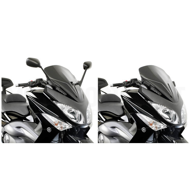 D442B Cúpula baja deportiva Yamaha T-MAX 500 08-11 Givi - Negro brillo