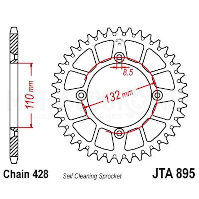 Corona KTM SX 85 / Husqvarna TC 85 Alumínio Z-46 JT Sprockets