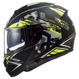 Casco Integral LS2 FF397 Vector FT2 Strencil negro mate-amarillo