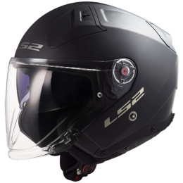 Casco jet LS2 OF603 infinity II - negro mate