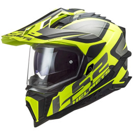 Casco Cross LS2 MX701 Explorer Alter negro mate-amarillo flúor (descatalogado)