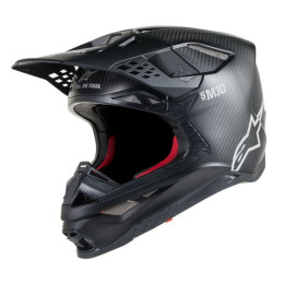 Casco MX Suptertech M10 Solid Carbon Alpinestars negro mate-carbono