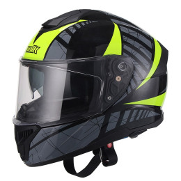 Casco Integral Unik CFI-19 blanco-negro-amarillo