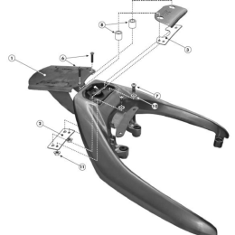 Soporte baúl Monolock Sym Joymax Evo 250 05-11 Givi