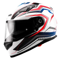 Casco Integral Unik CI-01 Arrow blanco-rojo-azul