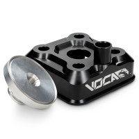 Culata modular VOCA Race Head RAW, culatín virgen, Yamaha DT LC/D - negro