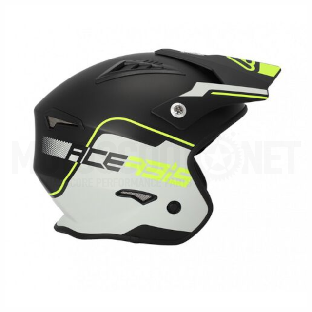 Casco Trial Acerbis Jet Aria Negro Amarillo fluor