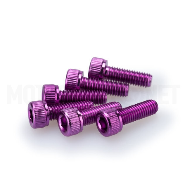 Blister 6 Tornillos Allen aluminio anodizado M5X15mm Puig