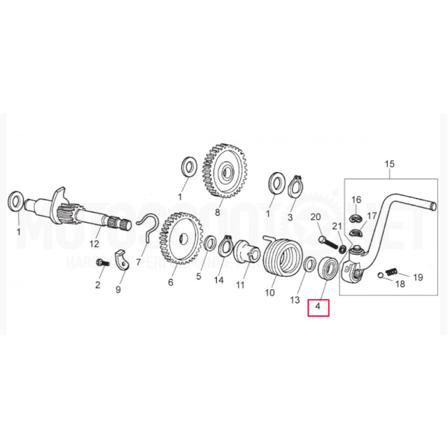 Vedante do veio de arranque 15x26x5mm Derbi Sku:847074 /8/4/847074.1.png