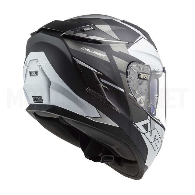 Casco Integral LS2 FF327 Challenger Allert Titanio Mate / Plata