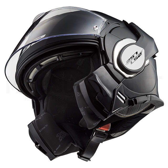 Capacete modular mono único LS2 FF399 Valiant - preto mate Sku:A-503991011 /a/-/a-503991011_13.jpg