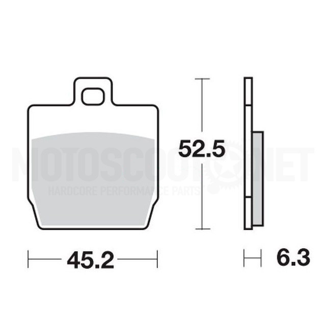Pastilla de freno traseras Yamaha Aerox SBS - cerámico ref: P145HM