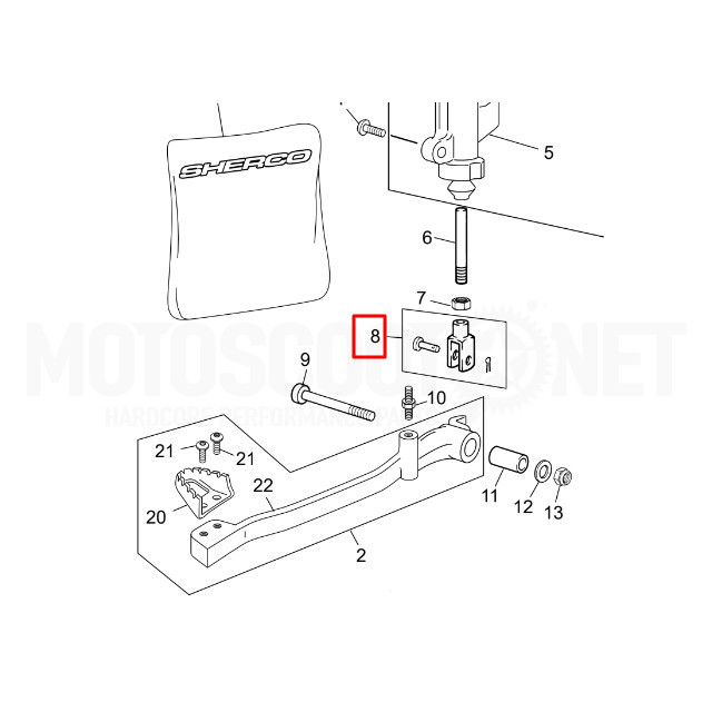 Soporte de varilla freno trasero original Sherco 50cc Sku:SH-V259 /s/h/sh-h122_2.jpg