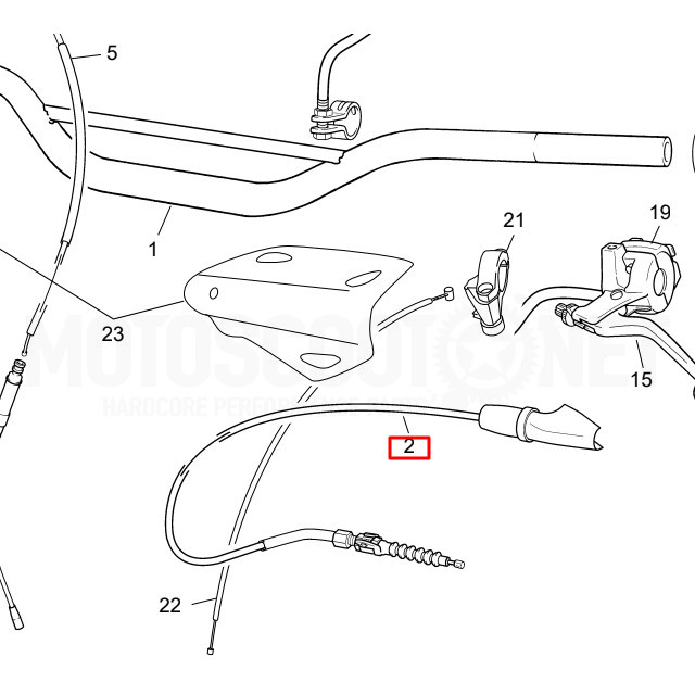 Cable de embrague original Sherco SE-R / SM-R 50cc