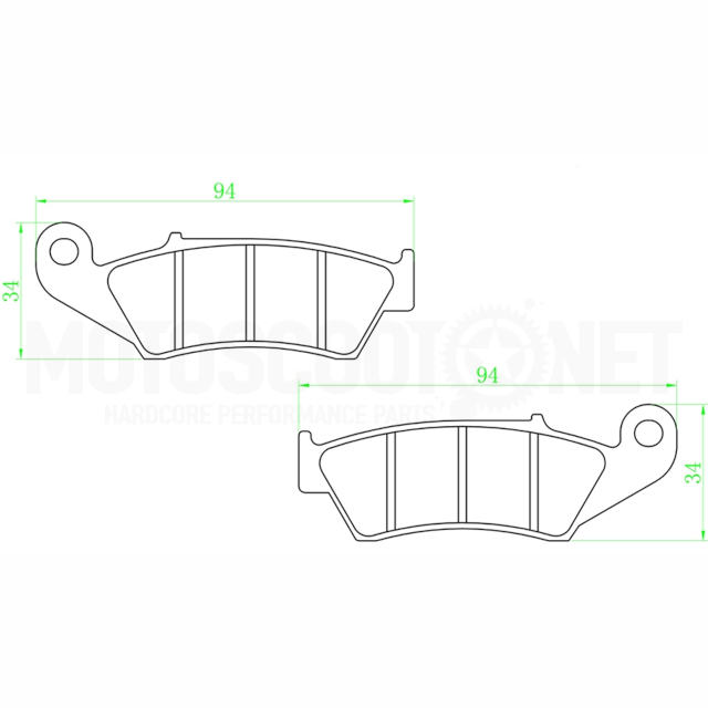 Pastillas de freno delanteras Pitbike YCF Factory >16 / Bigy >17