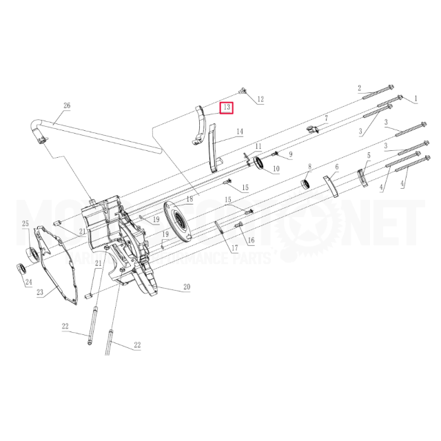 Sapata superior do guia da corrente de distribuição Motor Pitbike 190 Zongshen