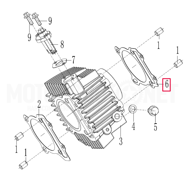 Vedação do cilindro Motor de Pitbike 190 Zongshen