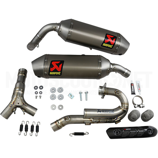 Escape duplo completo Akrapovic Evolution Line Honda CRF 250 R/RX 14-15 - titânio