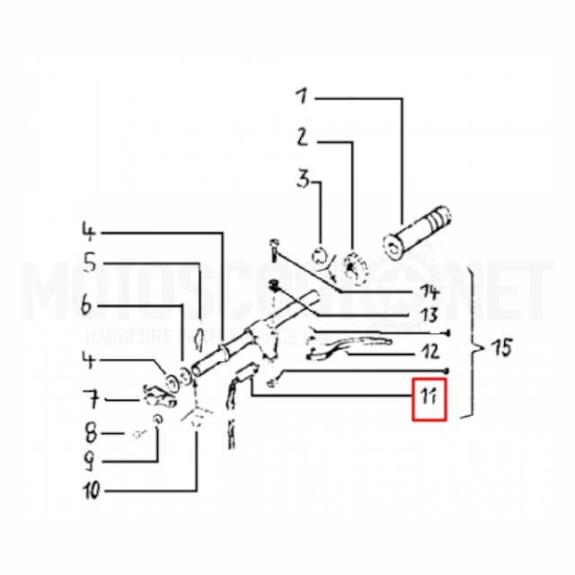 Interruptor stop inicio eléctrico Piaggio PK50-125 XL