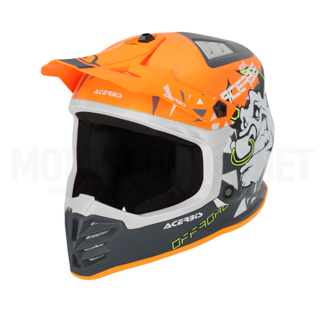 Casco cross infantil Acerbis profile naranja/gris