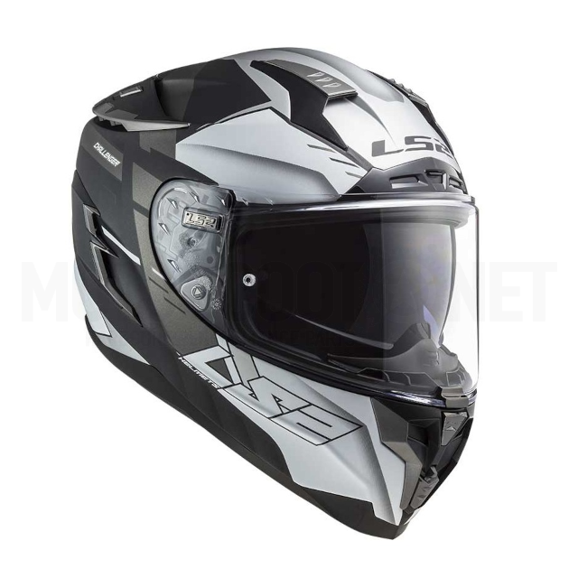 Casco Integral LS2 FF327 Challenger Allert Titanio Mate / Plata