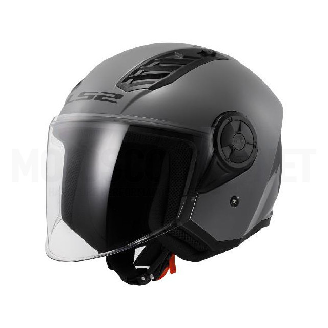 Casco jet LS2 OF616 airflow II solid gris nardo