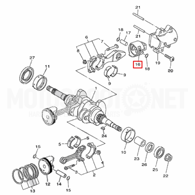 Pistón 2 STD Yamaha T-Max 530 / 560 12-21