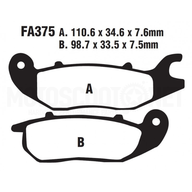 Pastilhas de travão dianteiras Honda CBF 125 09-15 EBC - orgânicas