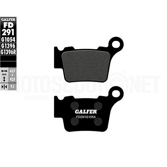 Pastilhas de travão Gás Gás Gás Gás EC 250 21-23 Galfer