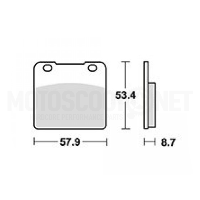 Pastillas de freno Suzuki GSX 1100 / VS 600-750-800-1400 TRW - Orgánicas