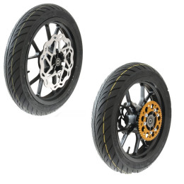 Jantes de liga leve de 17" completas Rieju MRT / SM Pro - preto