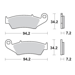 Pastilhas de travão dianteiras Beta RR 125 Moto Master Racing - Sinterizadas