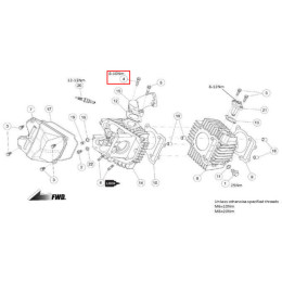 Parafuso do bocal de admissão/cabeça M6x25 Motor Daytona Anima