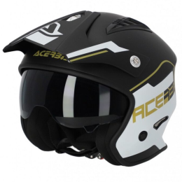 Capacete de trial Acerbis Jet Aria - branco-preto-dourado