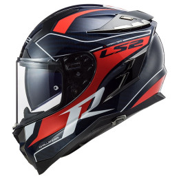 Capacete integral LS2 FF327 Challenger CT2 Grid carbono azul-vermelho