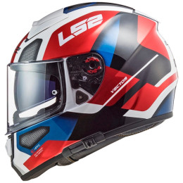 Capacete integral LS2 FF397 Vetor FT2 Automat branco-vermelho